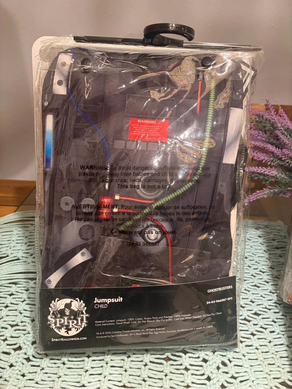 Spirit Halloween Ghostbusters Jumpsuit Costume Kids XL 14-16 Tan Proton Pack New